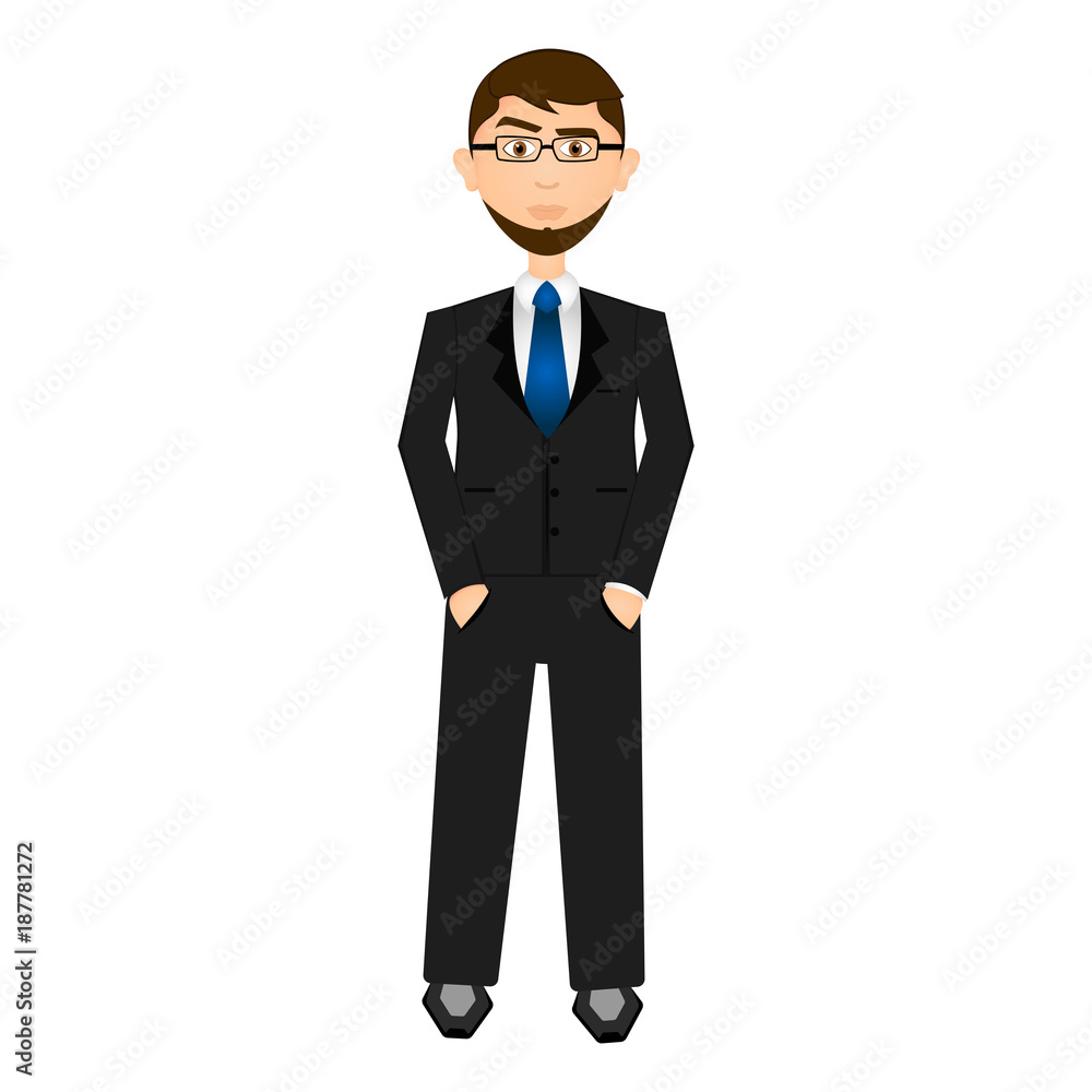 Isolarted businessman illustration