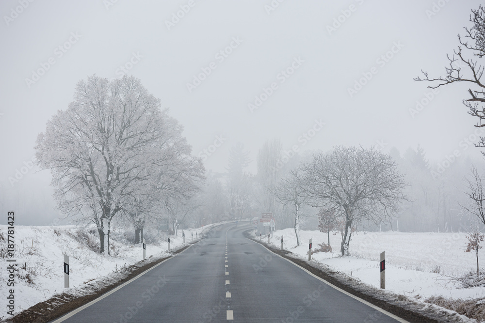 dangerous winter road