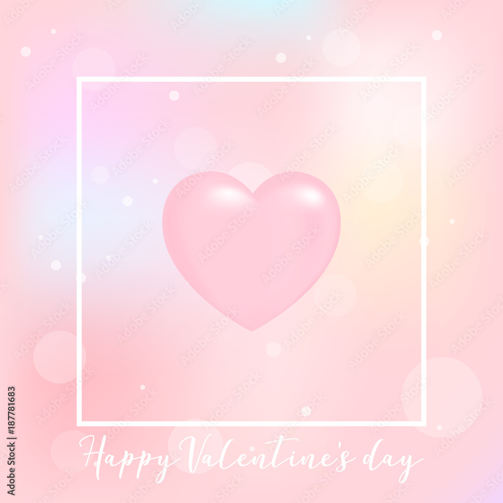 Happy Valentines Day. Romantic illustration perfect for design greeting cards, prints, flyers,posters,holiday invitations and more.