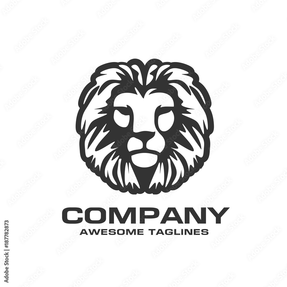 Lion head logo vector, lion king head sign concept, Lions head logo, lion face graphic