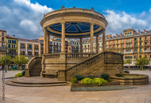 Castle Square (Plaza del Castillo) Pamplona (Iruña), the historical capitalof Navarre, Spain photo