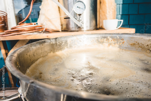 Homebrewing Mash Tun Close-up