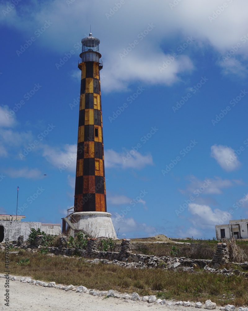 Leuchtturm auf Cayo Romano, Cayo Coco, Jardines Del Rey, Kuba, Karibik