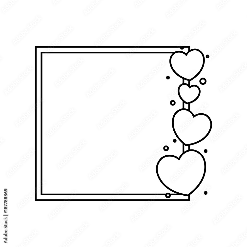 Hearts and love frame Hearts and love frame