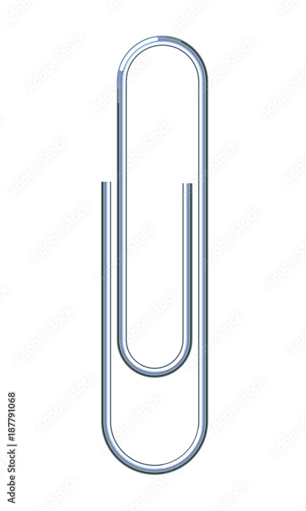 Paper clip. Vector illustration. Isolated on white background Paper clip. Vector illustration. Isolated on white background