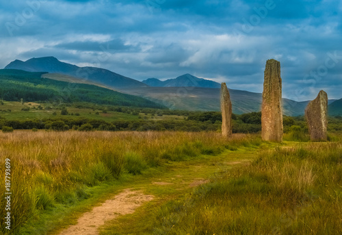 Machrie Moor Stone Circles, collective name for six Neolithic stone circles on Machrie Moor near the settlement of Machrie on the Isle of Arran, Scotland. photo