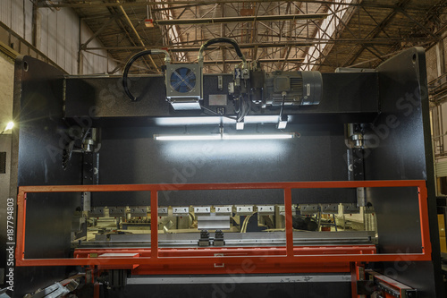Wallpaper Mural Industrial workshop or hangar on production of ventilation systems. Metalworking factory abstract background with lots of equipment and machinery Torontodigital.ca