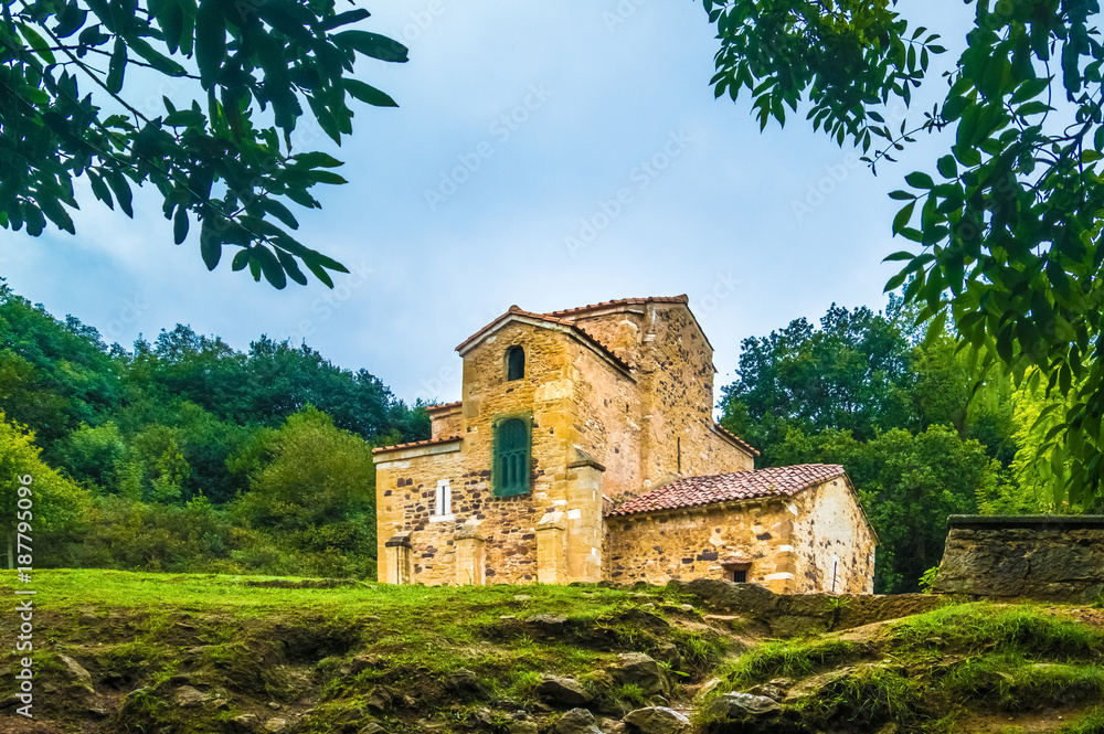 St. Michael of Lillo (San Miguel de Lillo) a X C. Pre-Romanesque churches near Oviedo. Asturias, Northern Spain