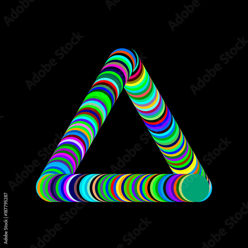 Abstract triangle frame of ...