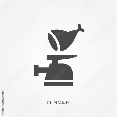 Silhouette icon mincer