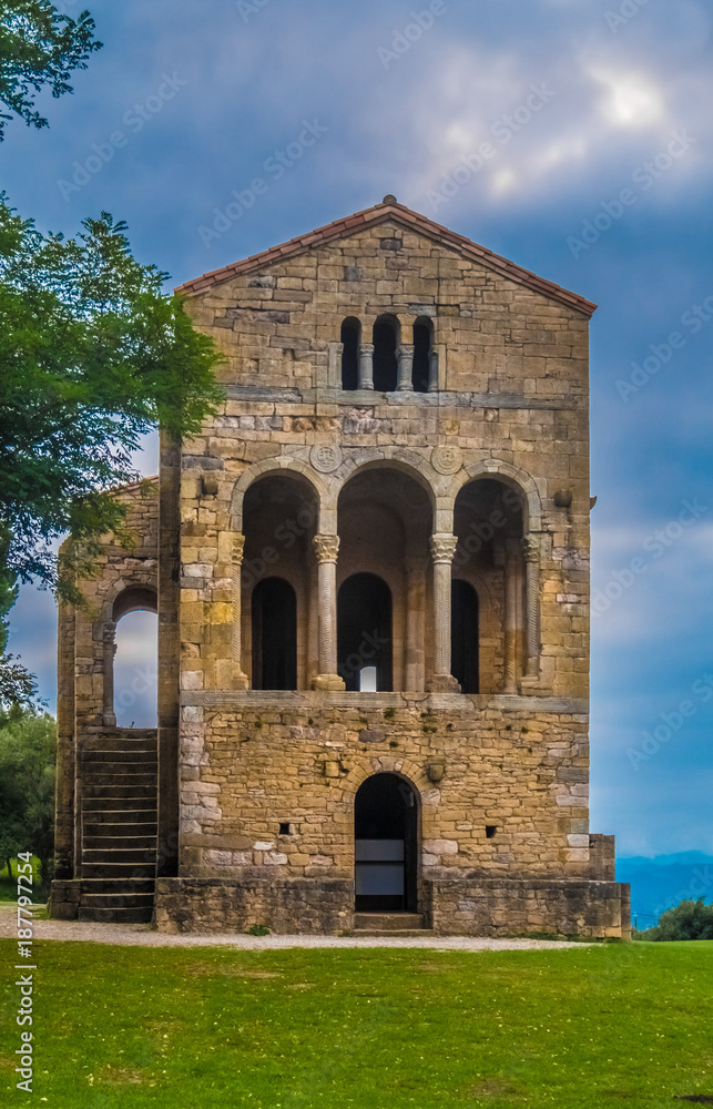 The church of St Mary at Mount Naranco (Iglesia de Santa María del Naranco;) a IX C. Pre-Romanesque churches near Oviedo. Asturias, Northern Spain