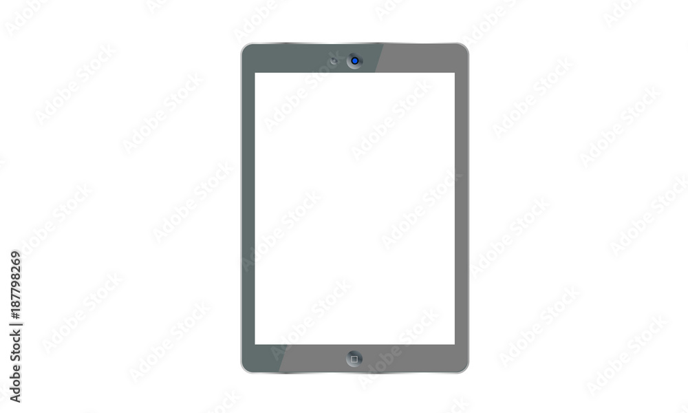 Tablet PC with blank screen. Tablet PC with blank screen.