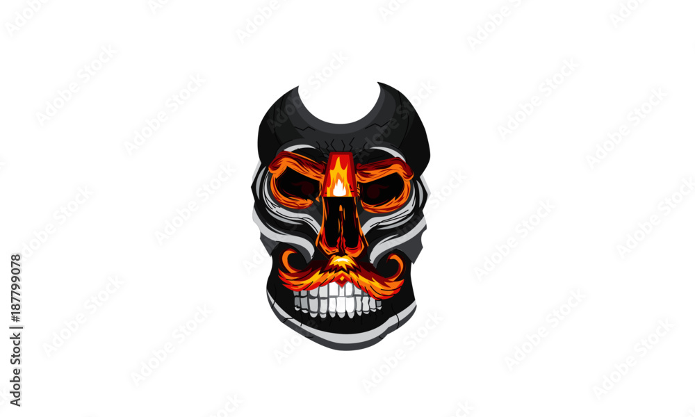 Fototapeta premium Fire Skull