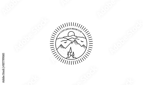 Explorer Mountain 9 Logo or Badges Template