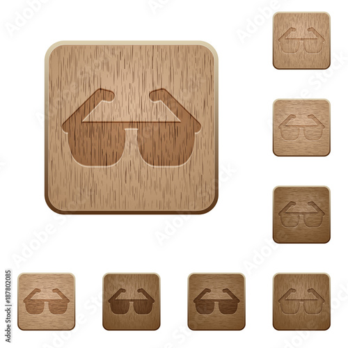 Sunglasses wooden buttons