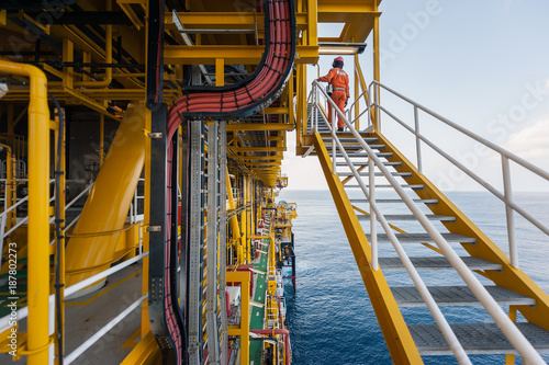 Offshore worker in the oil and gas industry in Angola