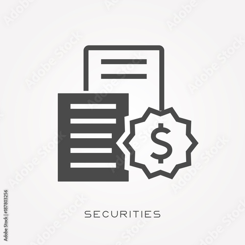 Silhouette icon securities
