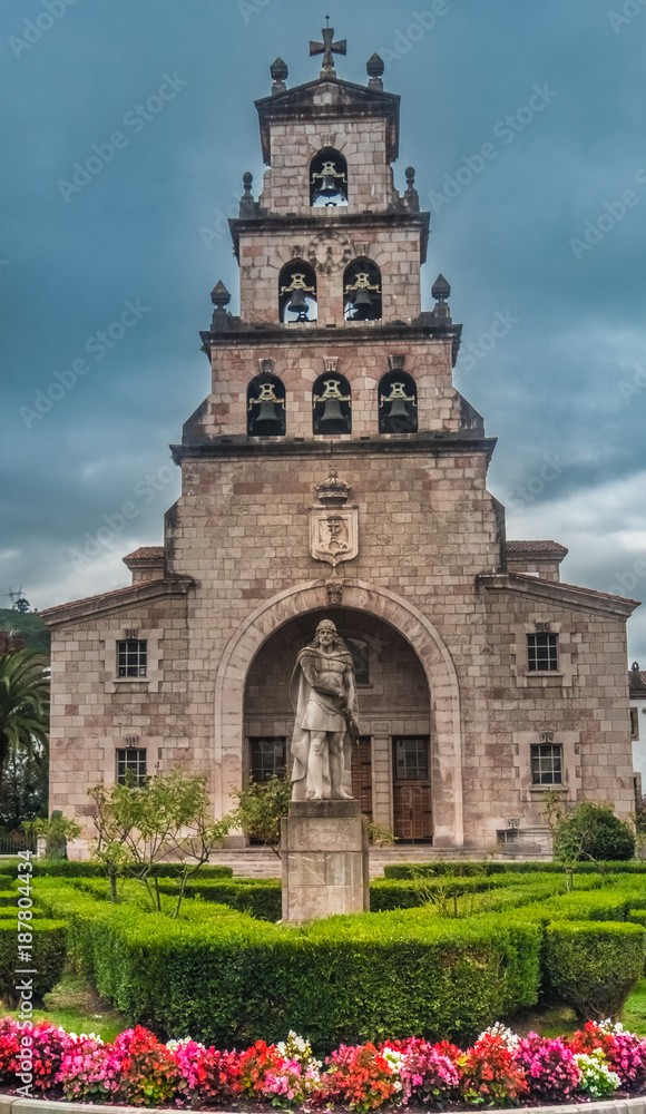 Medieval town centre of Cangas de Onis Asturias, northwest Spain.
