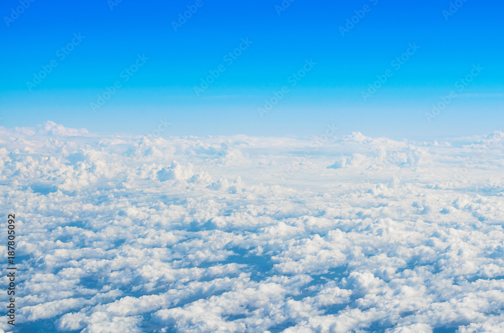 View from height to clouds and blue sky. View from height to clouds and blue sky.