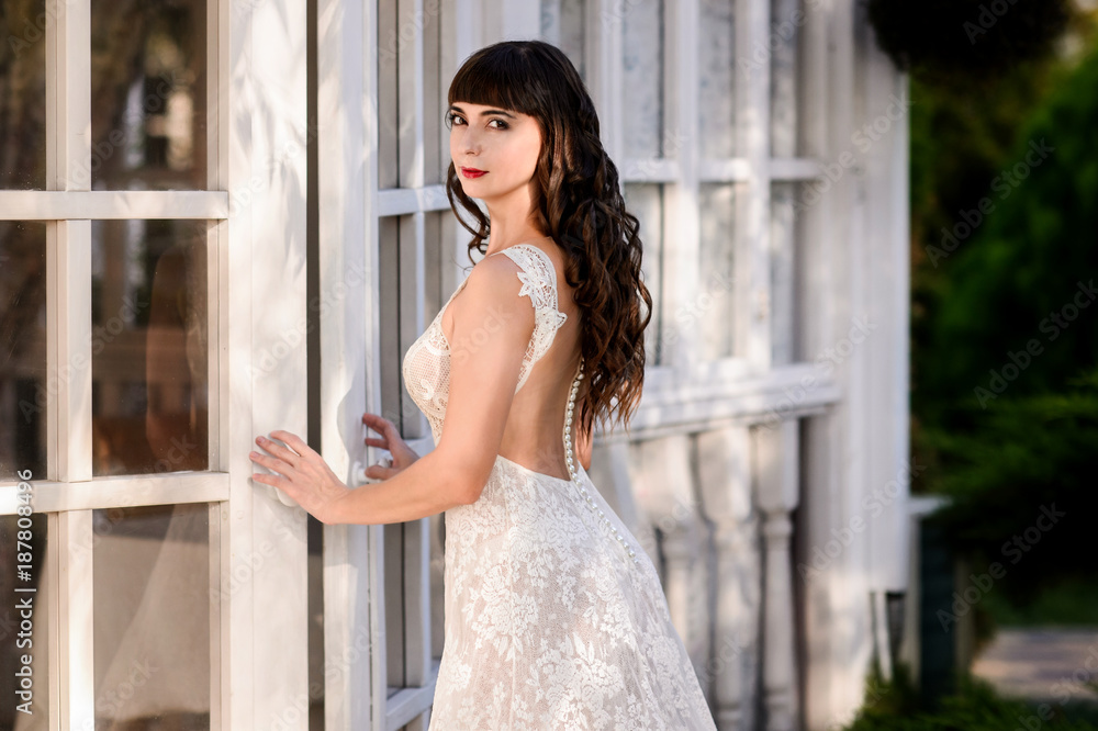 Beautiful woman in an amazing dress Beautiful woman in an amazing dress