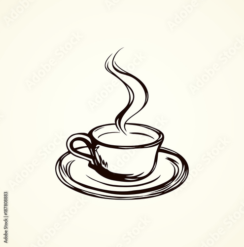 Cup of coffee. Vector drawing