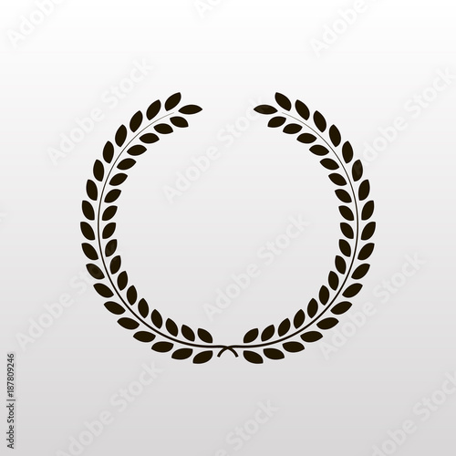 Laurel wreath - symbol of victory and power flat icon for websites