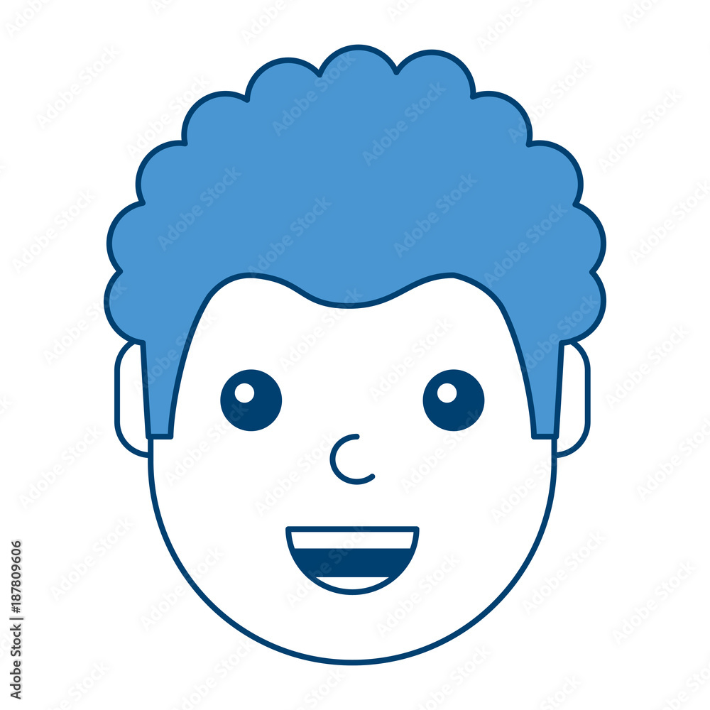 character man face laughing happy image vector illustration blue design character man face laughing happy image vector illustration blue design