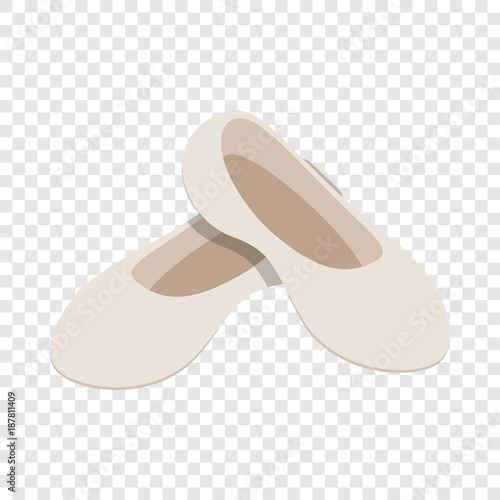 White ballet shoes isometric icon
