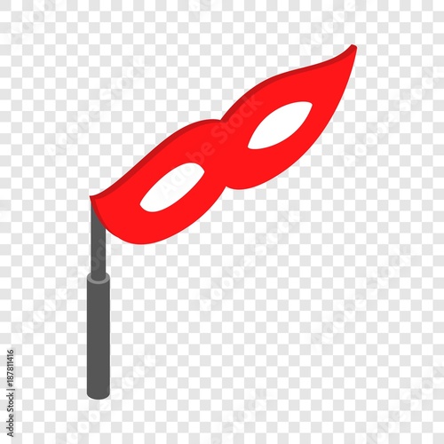 Red theatrical mask isometric icon