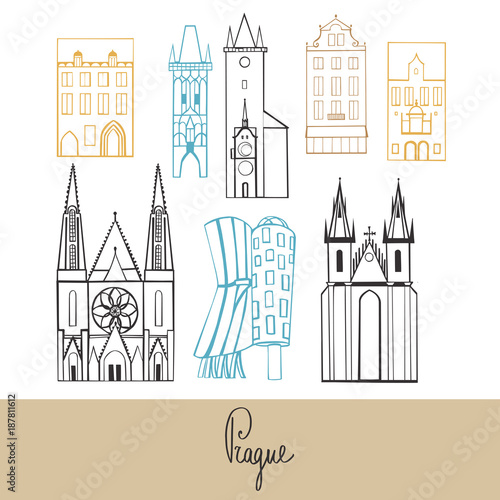 Prague. Vector sketch illustration.