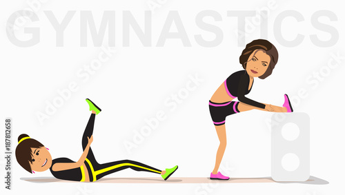 Athletes with sportswear doing sport exercises in the gym