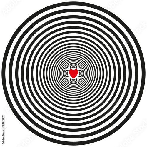 op-art heart