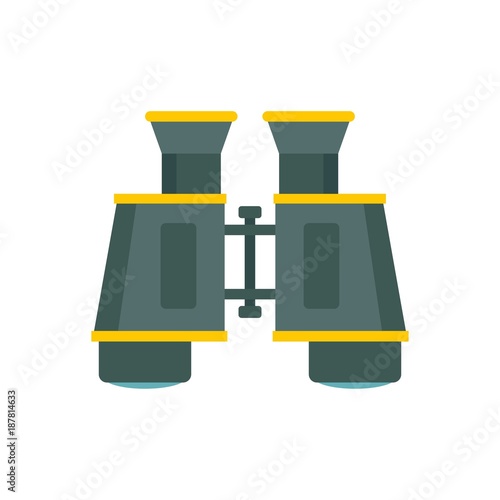  Binoculars icon, flat style