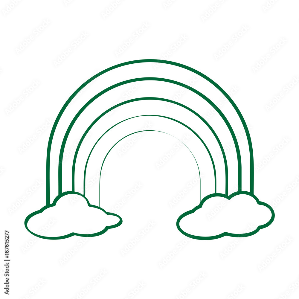 Isolated colored rainbow outline Isolated colored rainbow outline