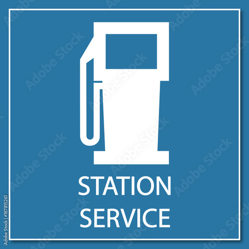 Logo station carburant.