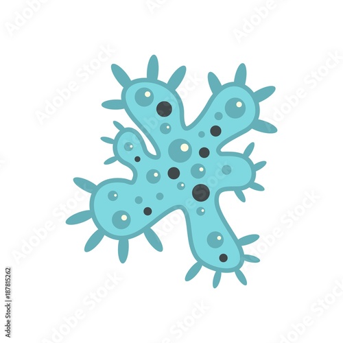 Bacteria icon, flat style