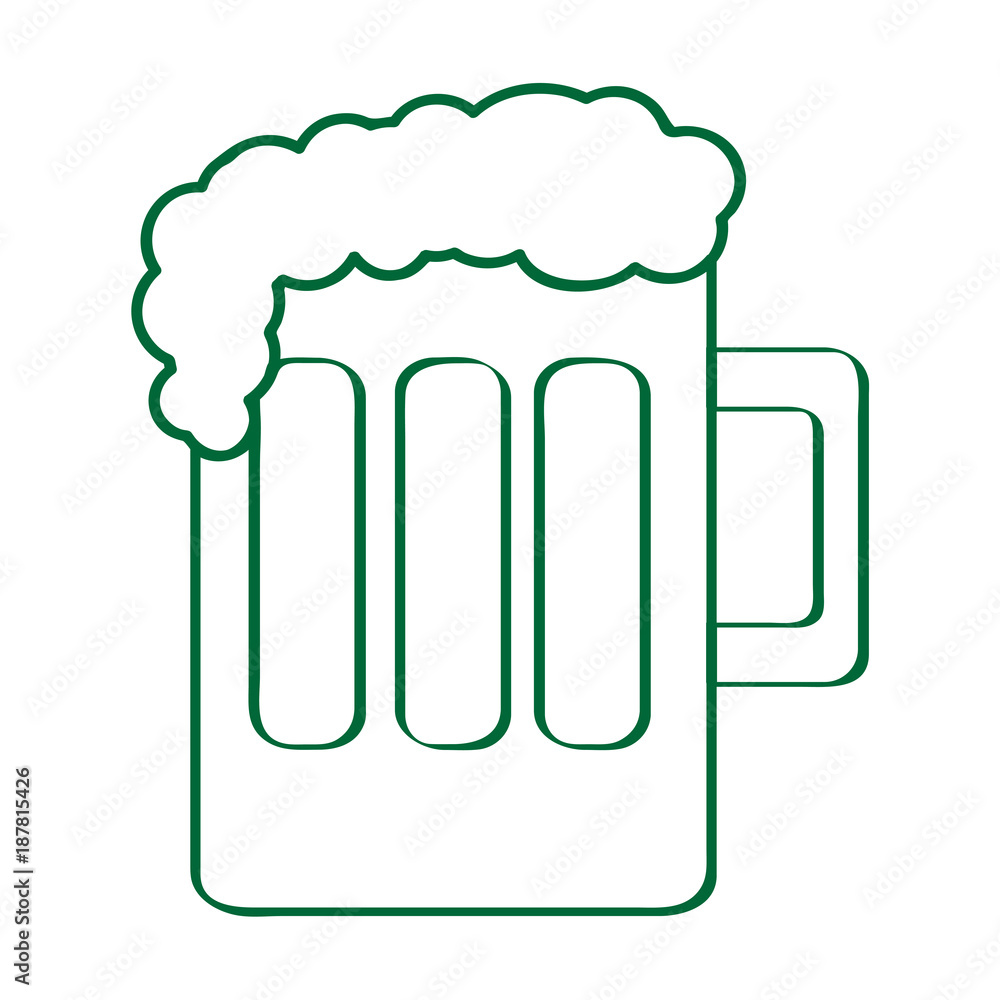 Isolated beer mug outline Isolated beer mug outline