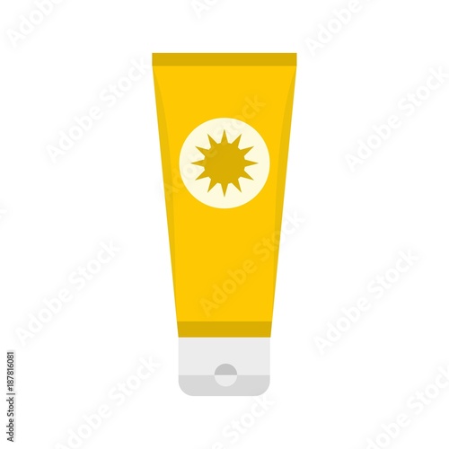 Sunscreen icon, flat style