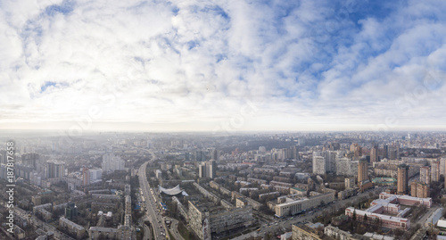 City from the air. Kiev. Ukraine. Residential quarters.
