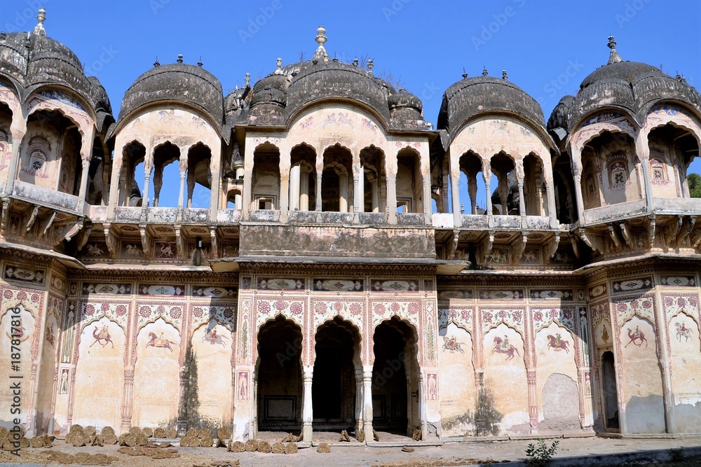 Frescoed Temple in Ramgarh, Rajasthan