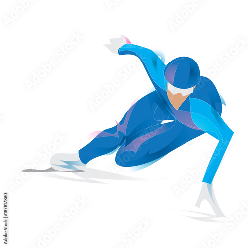 Canvas-taulu Speed Skating Symbol