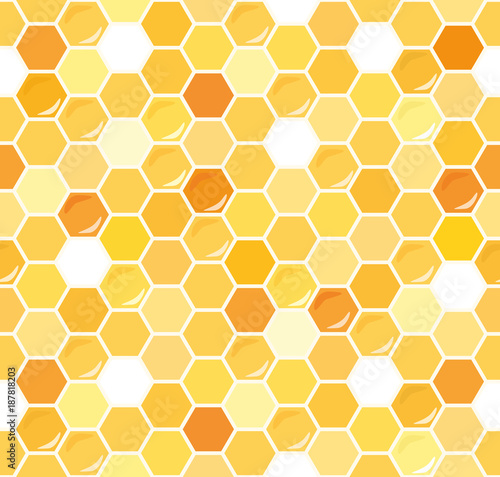 Honeycomb seamless pattern background.