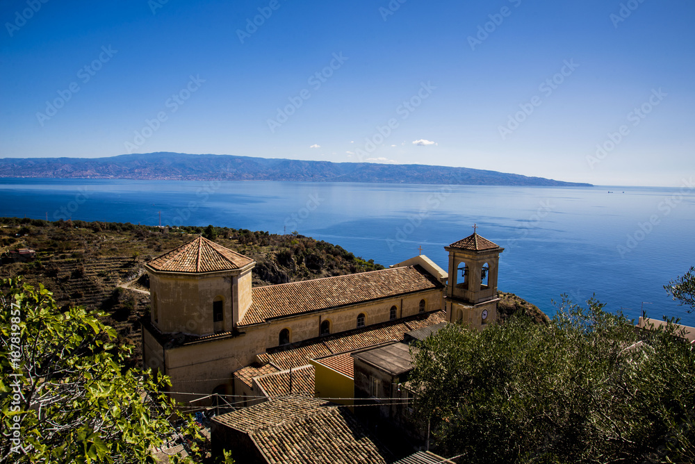Lo Stretto di Messina e la Calabria visti da Scaletta Superiore