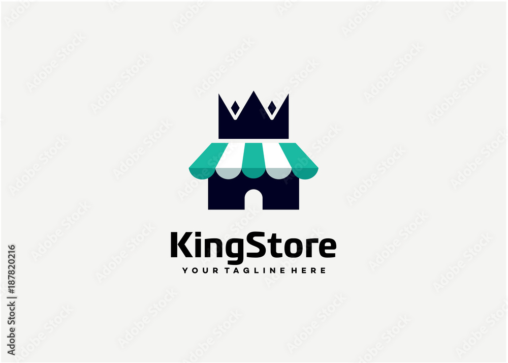 King Store Logo Template Design Vector, Emblem, Design Concept, Creative Symbol, Icon