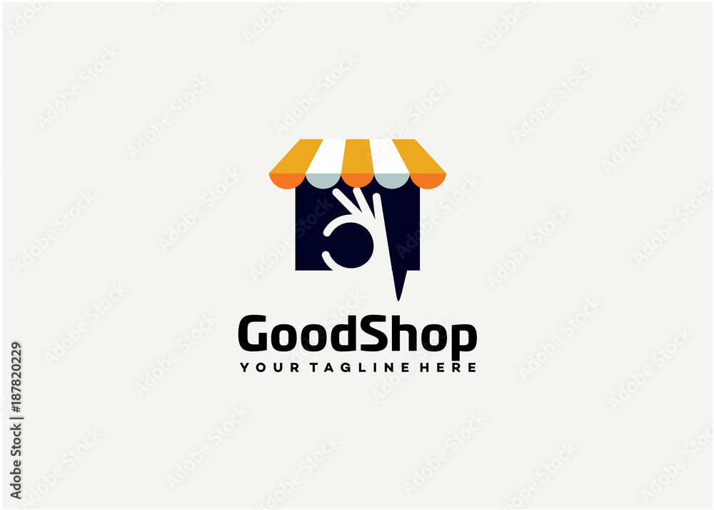 Good Shop Logo Template Design Vector, Emblem, Design Concept, Creative Symbol, Icon