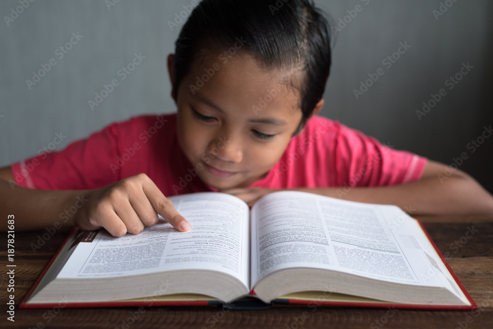 young asian boy reading a book. education concept young asian boy reading a book. education concept