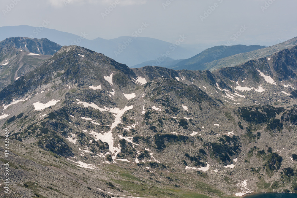 Amazing Landscape of Pirin Mountain from Vihren Peak, Bulgaria