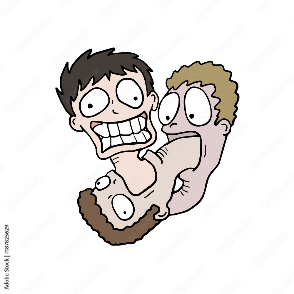 Obraz premium Three crazy face