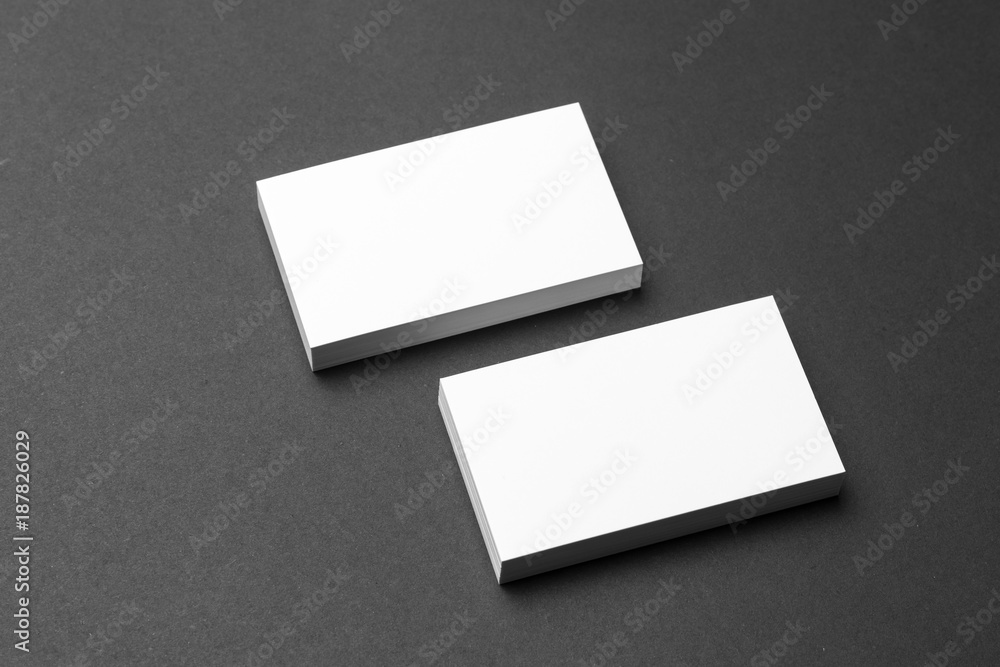 Business card on black background Business card on black background
