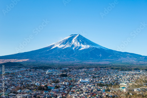 富士山と街並み